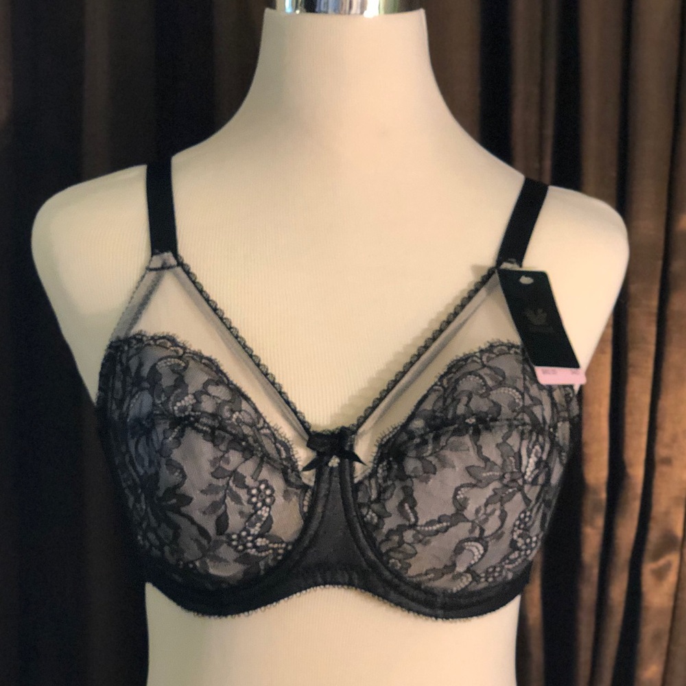Wacoal Black 34D Retro Chic Underwire Bra NWT